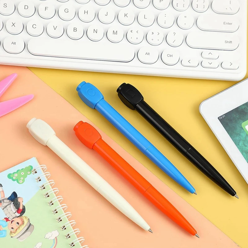 4 Pcs A B C D Rotation Reducer Ballpoint Pens Gadget Stress Relief Pen For Office Easy Install Easy To Use