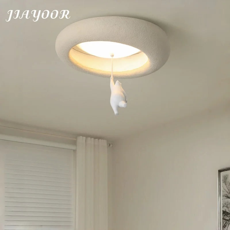 Cream Style Bedroom Lamp Room Light Full Spectrum Eye Protection Modern Simple Boys Girls Kids Room Lighting Home Changeable