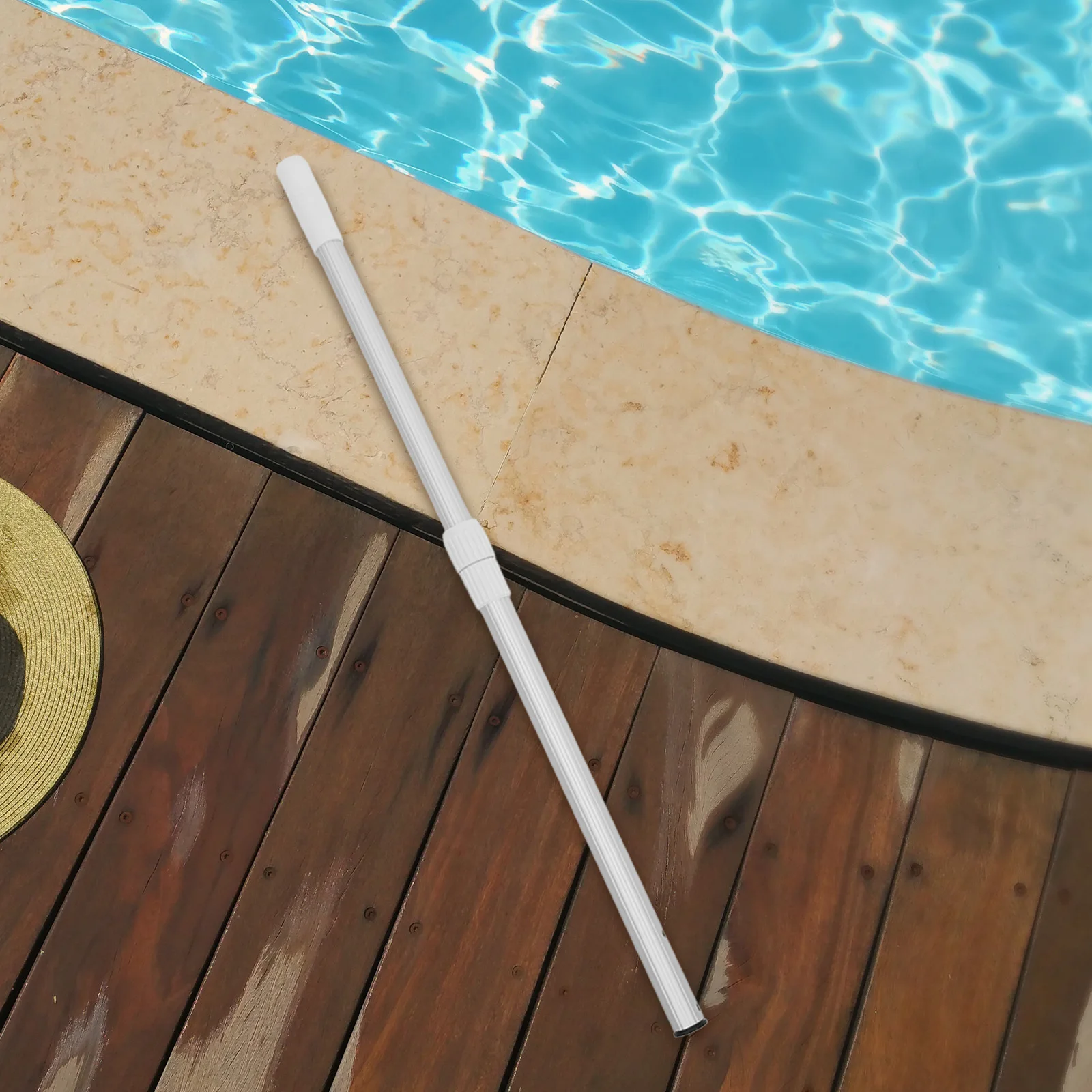 Aluminum Pool Pole Telescopic Extendable Connecting Rod for Skimmer Net Cleaning Marine Debris Lake Swimming Pool Maintenance