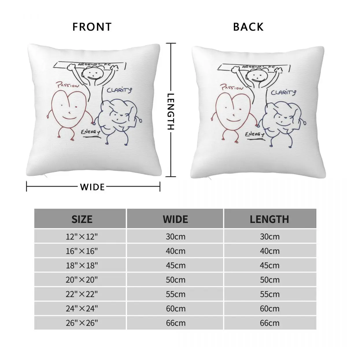 Mikel Arteta Passion Clarity Energy Square Pillowcase Polyester Linen Velvet Creative Zip Decorative Pillow Case Bed Cushion 18