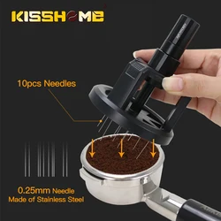 Alikisscafe Espresso WDT Tool Rotary Needle Distributor Magnetic For 51mm 54mm 58mm Portafilter Barista Tools Coffee Accessories