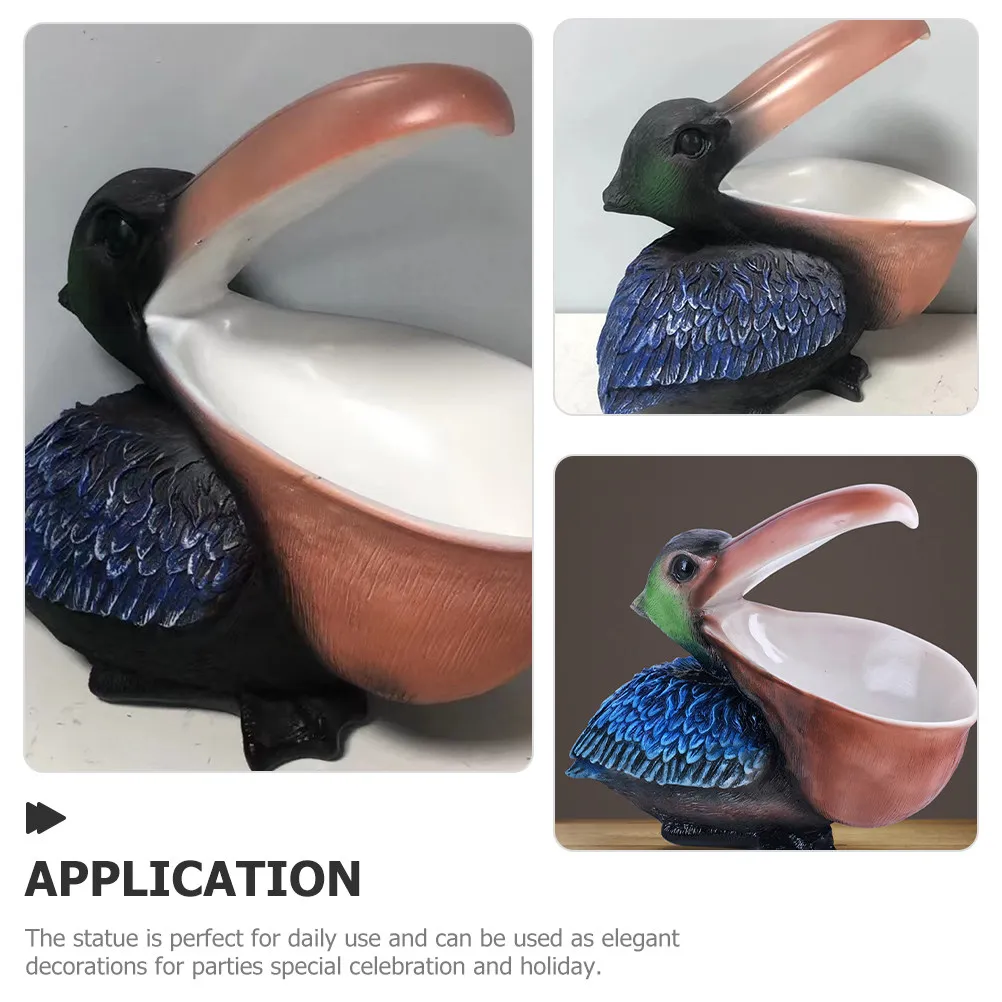 

Resin Toucan Statue Key Holder Home Desktop Ornament Organizer Sundries Storage Container Office Desk Decor Trinket Holder