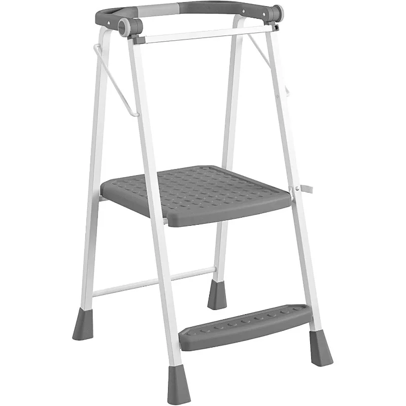 

2-Step Kitchen Stepper™ Adult Folding Step Stool, Kids Folding Stepper, Grey