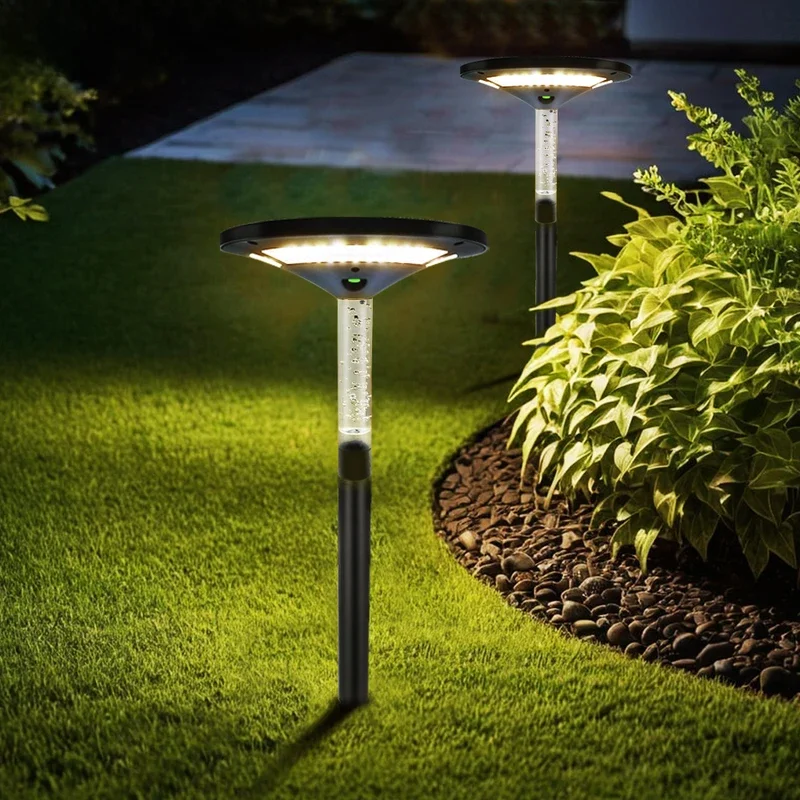 

LED Garden Solar Pathway Lights Outdoor Motion Sensor Paths Lane Landscape Lighting Pillar Light Spike Decorative Waterproof