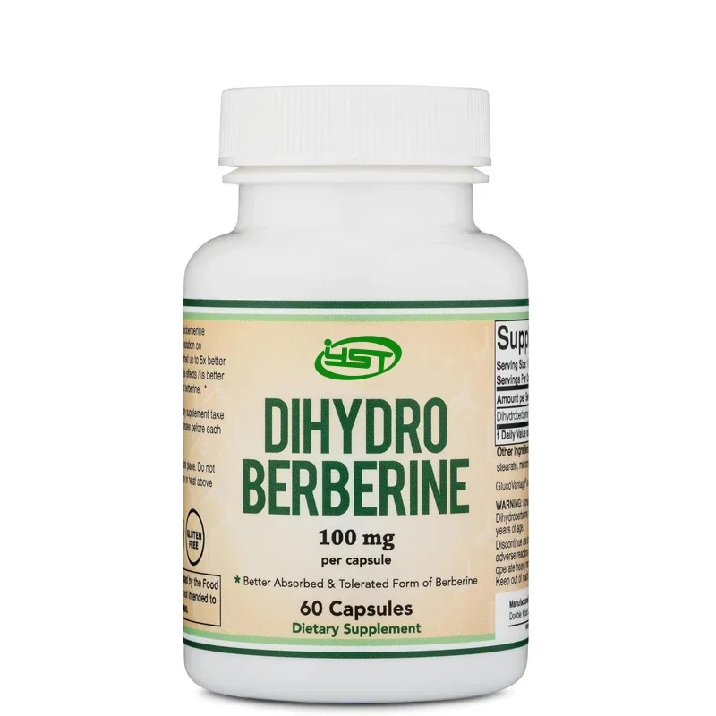 Dihydroberine supplement 100mg, 60 capsules (patented GlucoVantage super small aspartic acid, vegetarian safe)