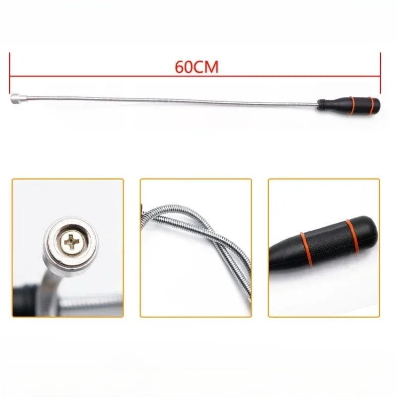 New Foldable Strong Magnetic Pickup Tool Metal Flexible Pick Up Tool Suction Bar Magnet Spring Grip Grabber Portable Hand Tools image 6