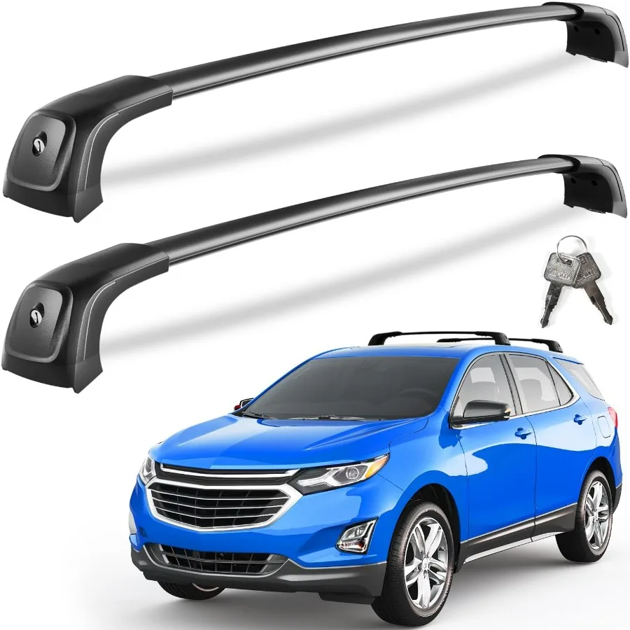 

Багажник на крышу с замком, грузоподъемность 150 кг, для Chevrolet Equinox 2018-2019, алюминиевые усиленные антивандальные поперечины с фиксированными креплениями