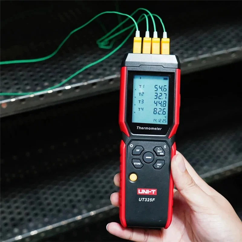 UNI-T UT325F Four-Channel Thermocouple Thermometer Multi-Function Contact Thermometer Digital High-Precision Thermometer Durable