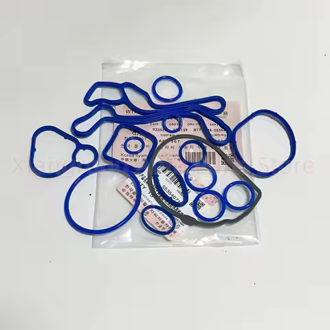 Cooling System Oil Cooler Gasket Seals Blue OEM# 24445723 55354072 55354071 For Chevrolet Cruze 1.6L 1.8L Sonic Astra Zafira
