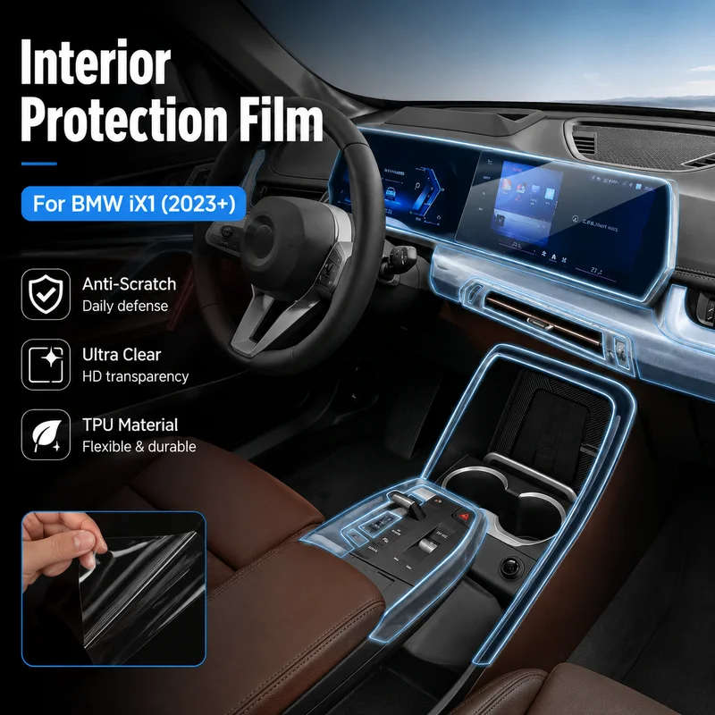 

For 23 For BMW ix1 Transparent Interior Film Center Control Film Navigation Film Screen Protection Anti-Scratch Film TPU Instru