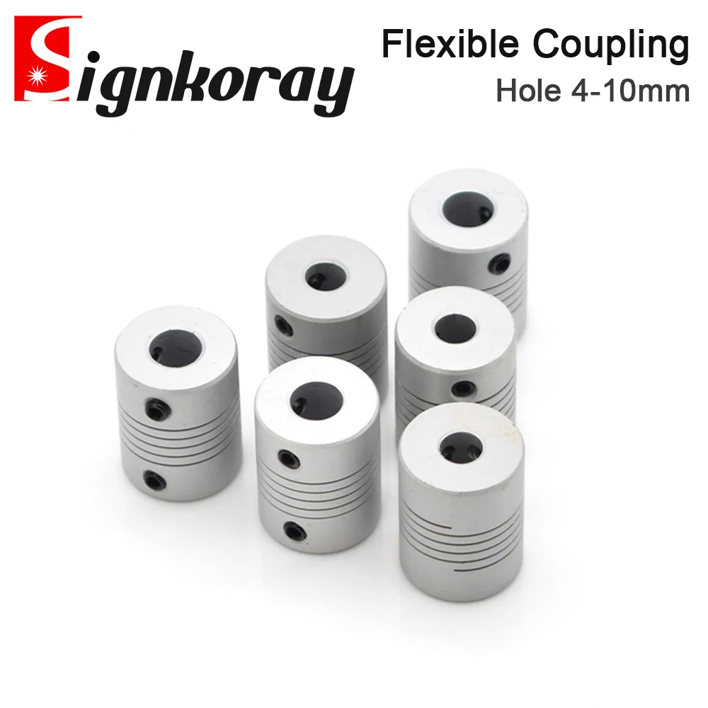 SignkoRay سبائك الألومنيوم اقتران مرن التشفير لف محرك متدرج اقتران D19mm L25mm ثقب داخلي 4-10 مللي متر