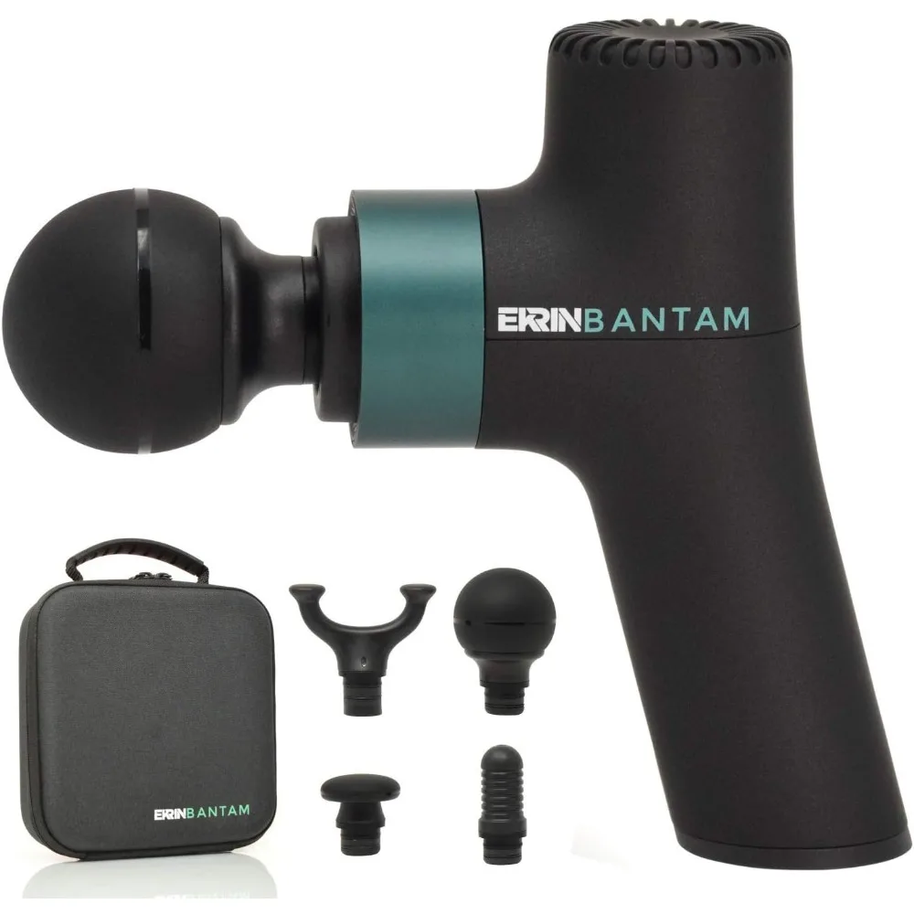 

Ekrin Athletics Bantam Mini Massage Gun - Compact Deep Tissue Muscle Massager with Adjustable Speeds & 4 Attachments - Long Batt
