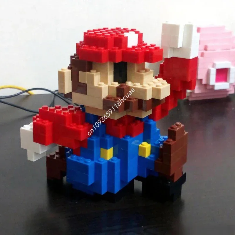 

286 деталей MOC: Итальянский сантехник (конструктор), Рождественский подарок, развивающая игрушка для координации рук и глаз, Архитектурный робот