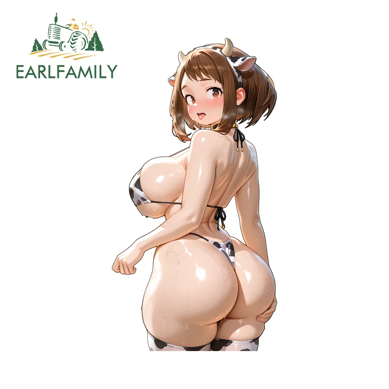 EARLFAMILY Cow Girls Ochaco Uraraka Alluring Car Stickers Cool Graffiti Design Decal  Scratch-Proof PVC Vinyl Car Decoration