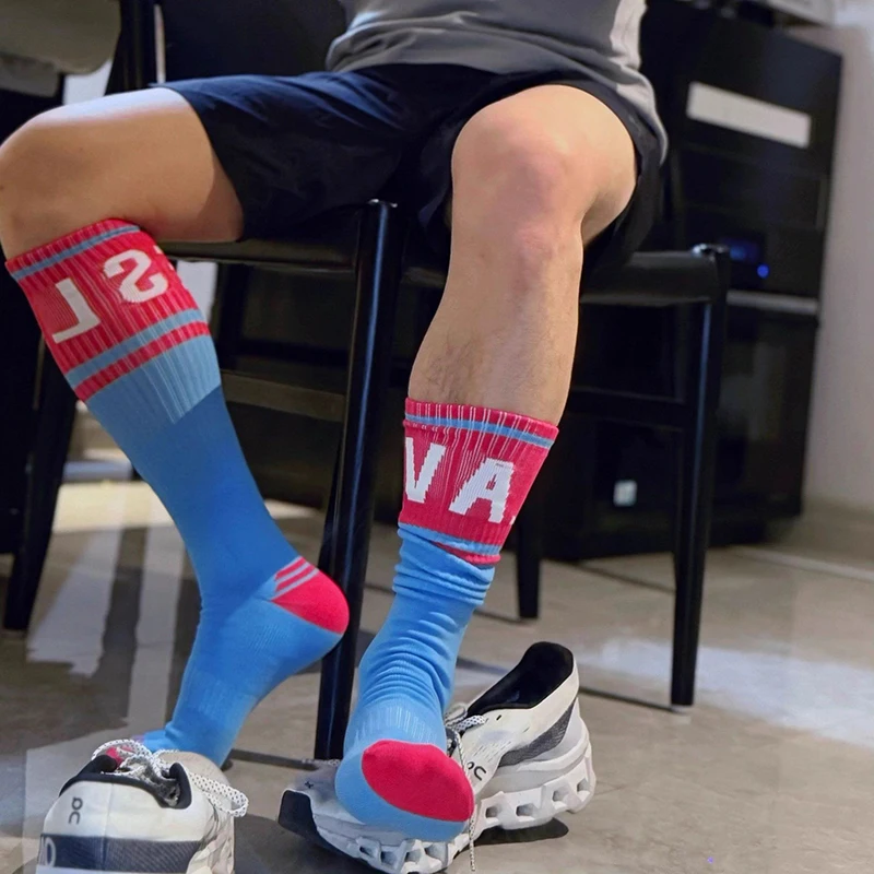 Socks For Man Stockings Sexy Men Calcetines Medias Internet Celebrity Chaussettes Homme Letter Compression Stockings Personality