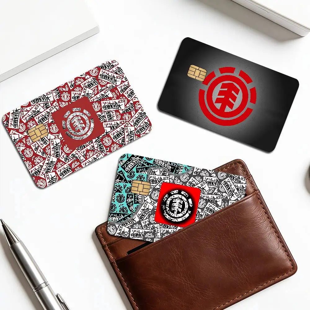 E-Element skate-board logo Game Anime Sticker Film Skin Cover Case for Small Large No Chip Debit Credit Card Front Side