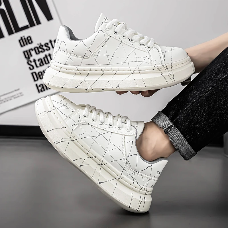 

Men's Board Shoes, 2025 Autumn New Style Platform Heightening Casual Shoes, Fashionable and Versatile Loafers and White Sneakers