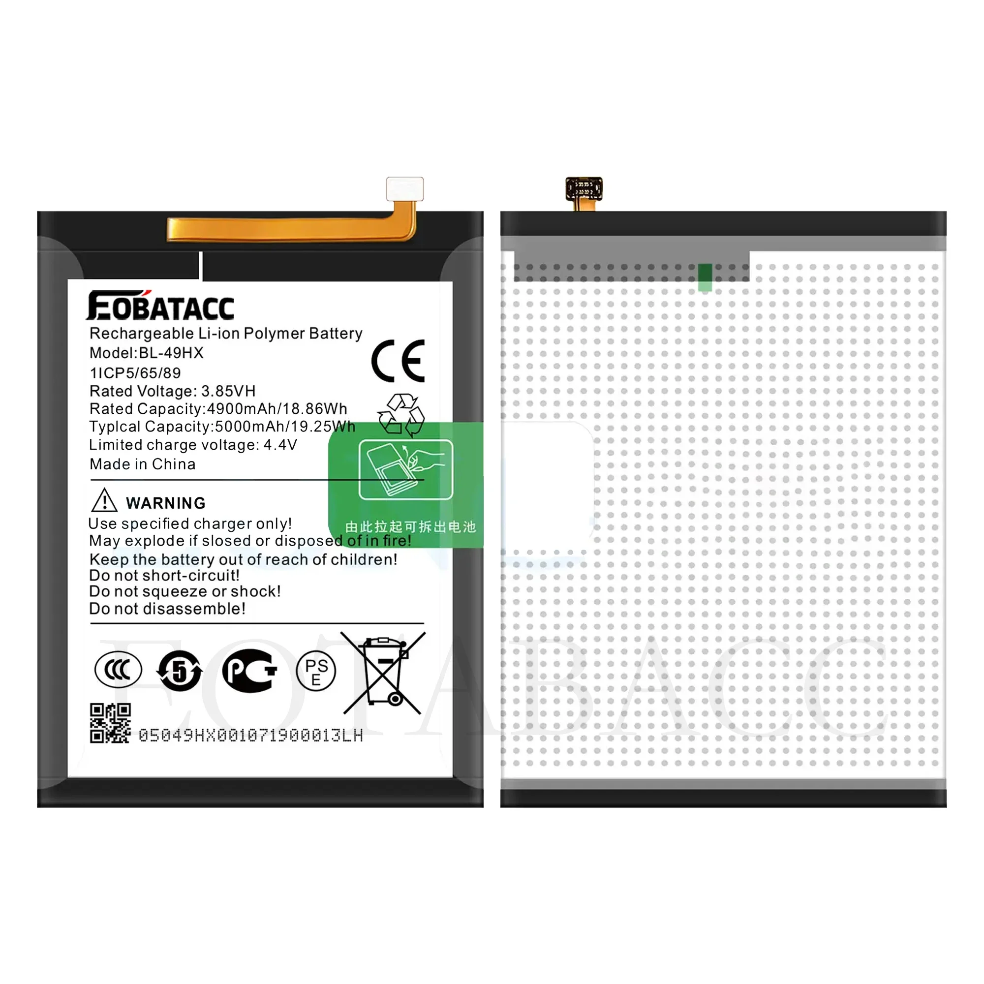 EOTABACC New 100% High Quality BL-49HX Battery For infinix Hot 20 5G/ X666 mobile phone Bateria+ Free Tools