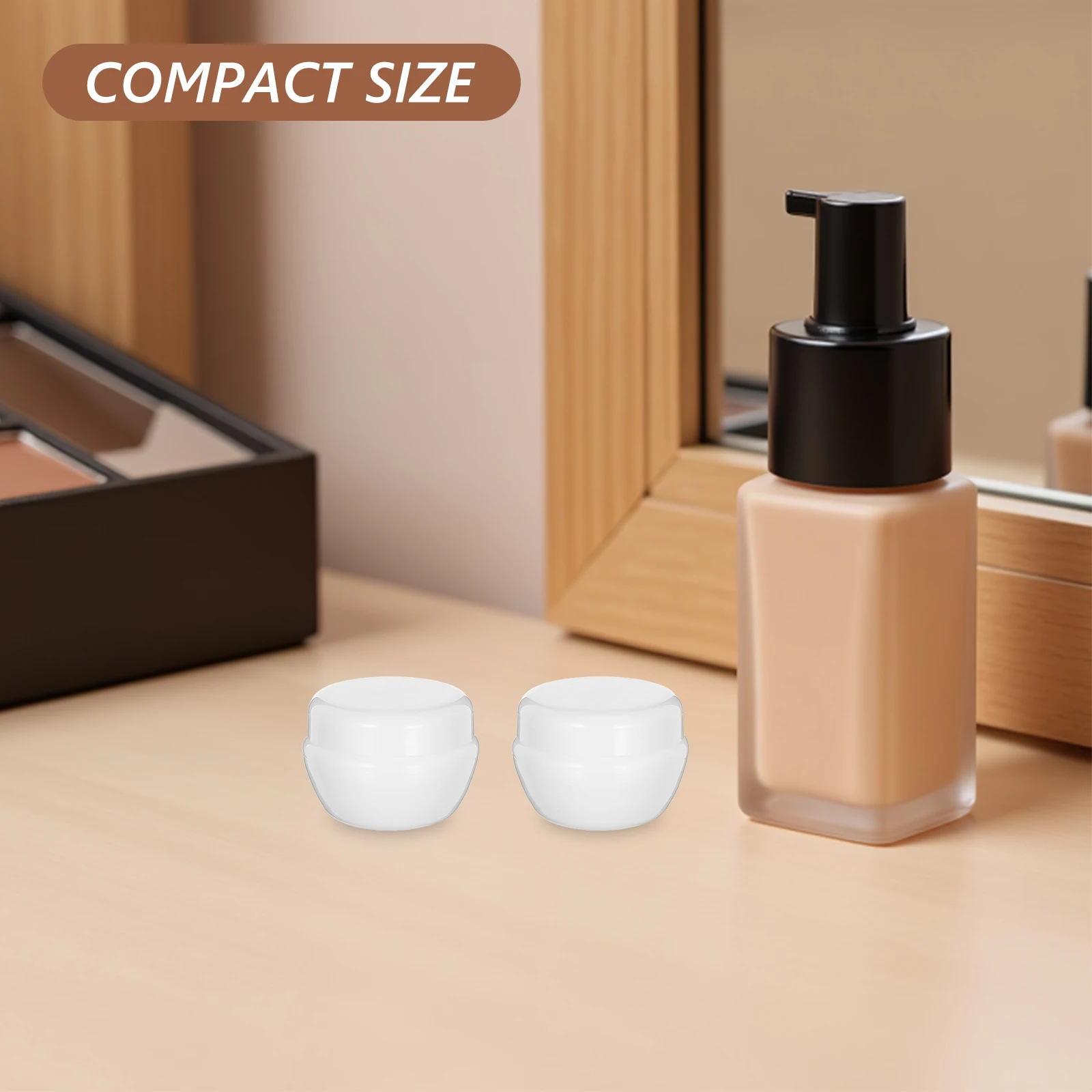 

15 Pcs Mushroom Cream Jar Small Plastic Jars Glass Mini Pot Storage Containers Empty Lotion Bottles Travel Tiny