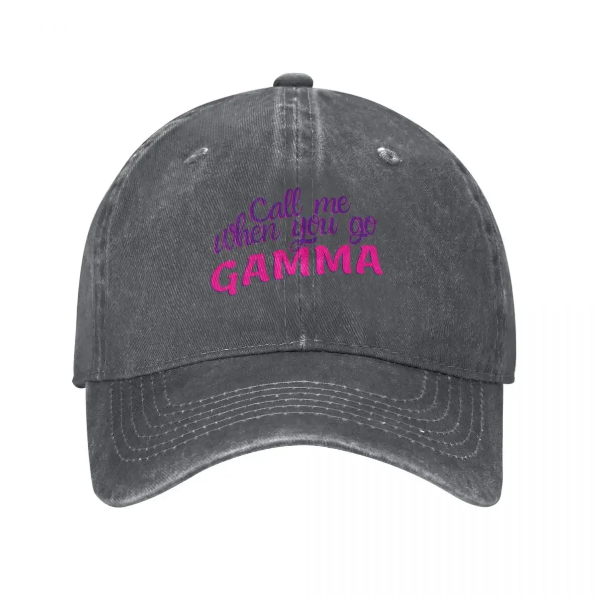 Call Me When You Go Gamma Pink Baseball Cap hiking hat Golf Men Golf Wear Women's