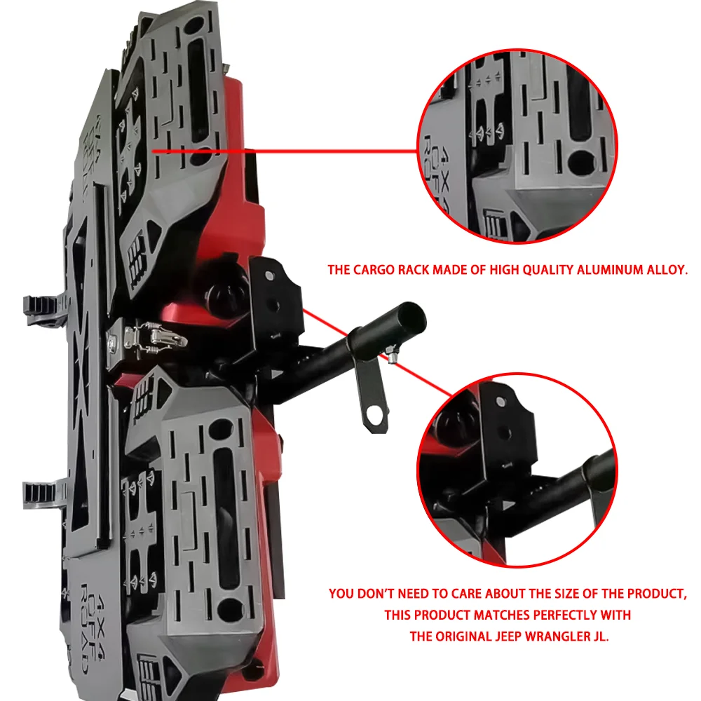 สําหรับ JEEP Wrangler JK 2007-2017 ด้านหลังประตูชุด LANTSUN JL1294