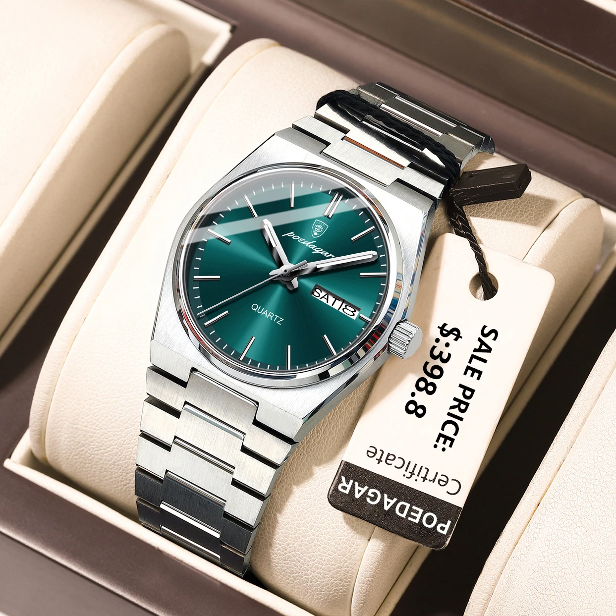 POEDAGAR Elegant Watches For Women Waterproof Luminous Date 