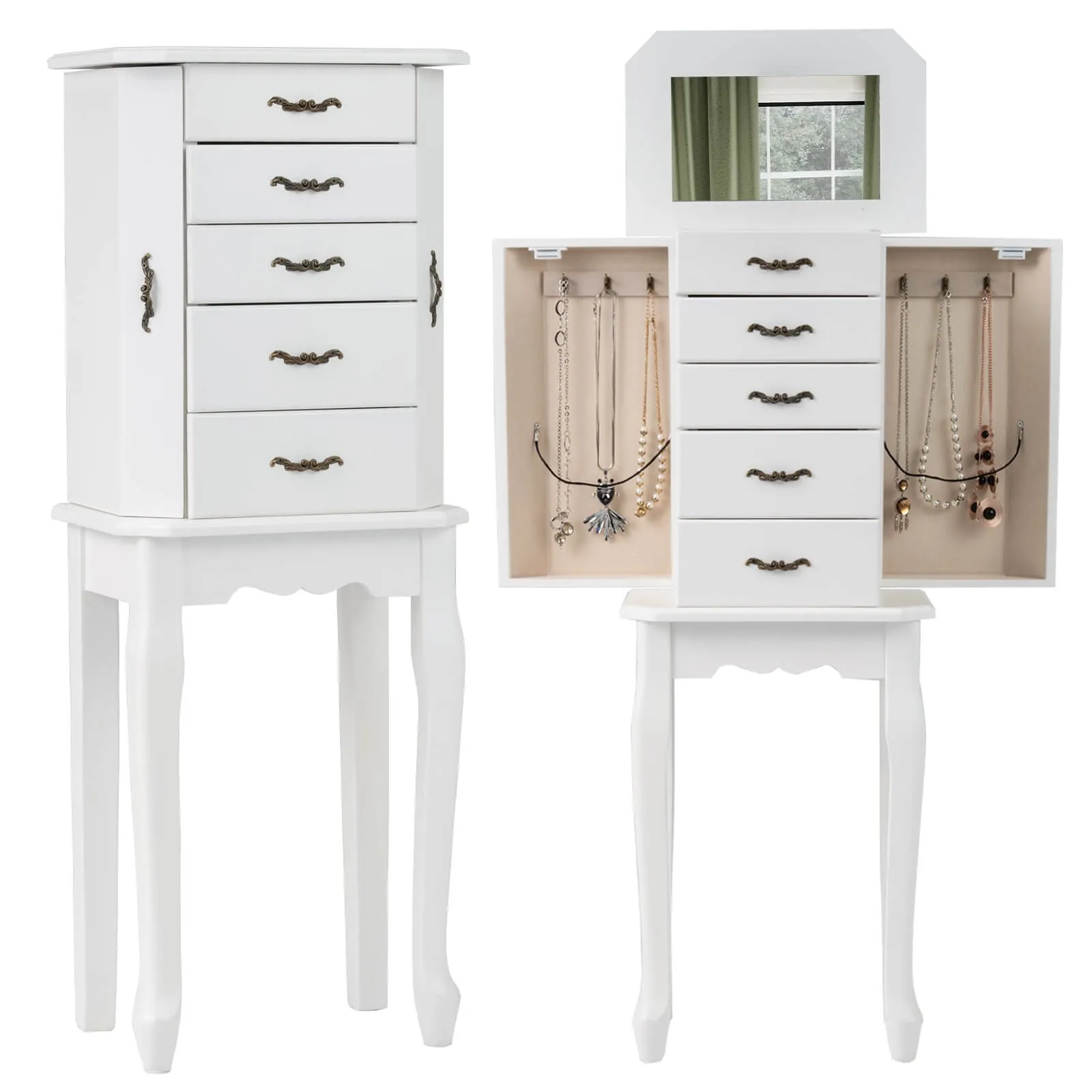 

Деревянный шкаф для ювелирных изделий, ящик для хранения сундука, подставка-органайзер, рождественский подарок