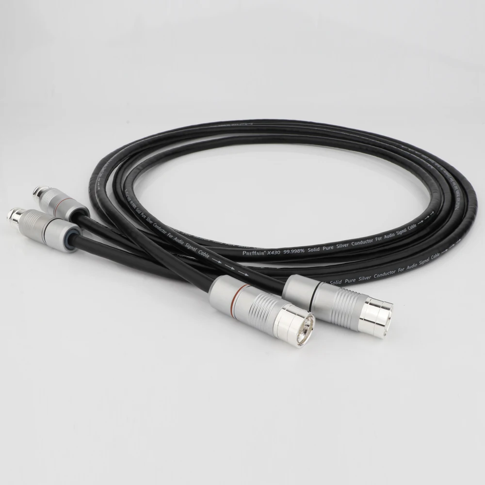HiEnd Silver Braided XLR Cable, Teflon Insulated Balanced Audio Interconnect for Studio Monitor