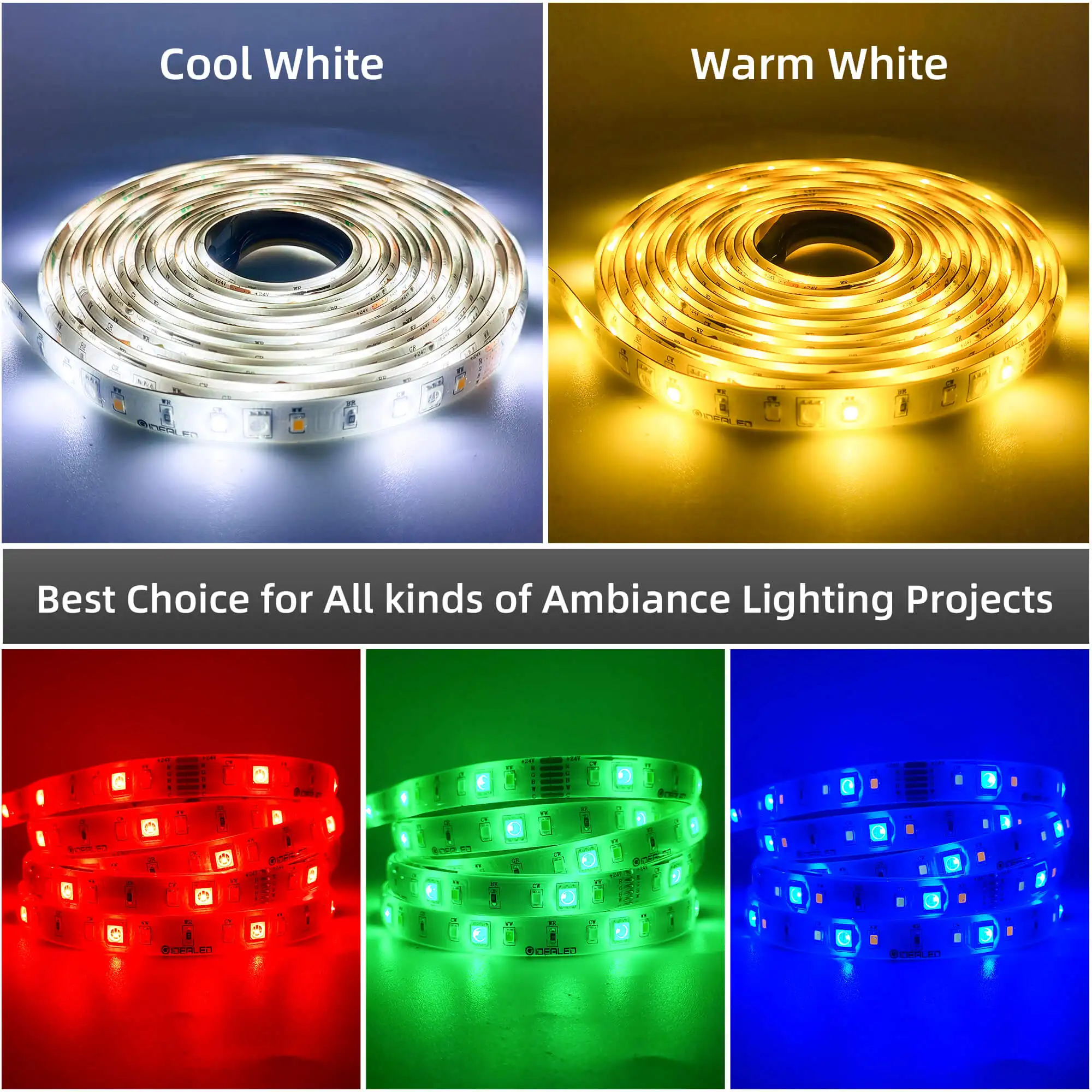 LedNord Cavo Prolunga 6 Poli Per Strisce LED RGB-CCT - 5 Metri - 18 AWG - Per RGB, RGBW, RGB CCT