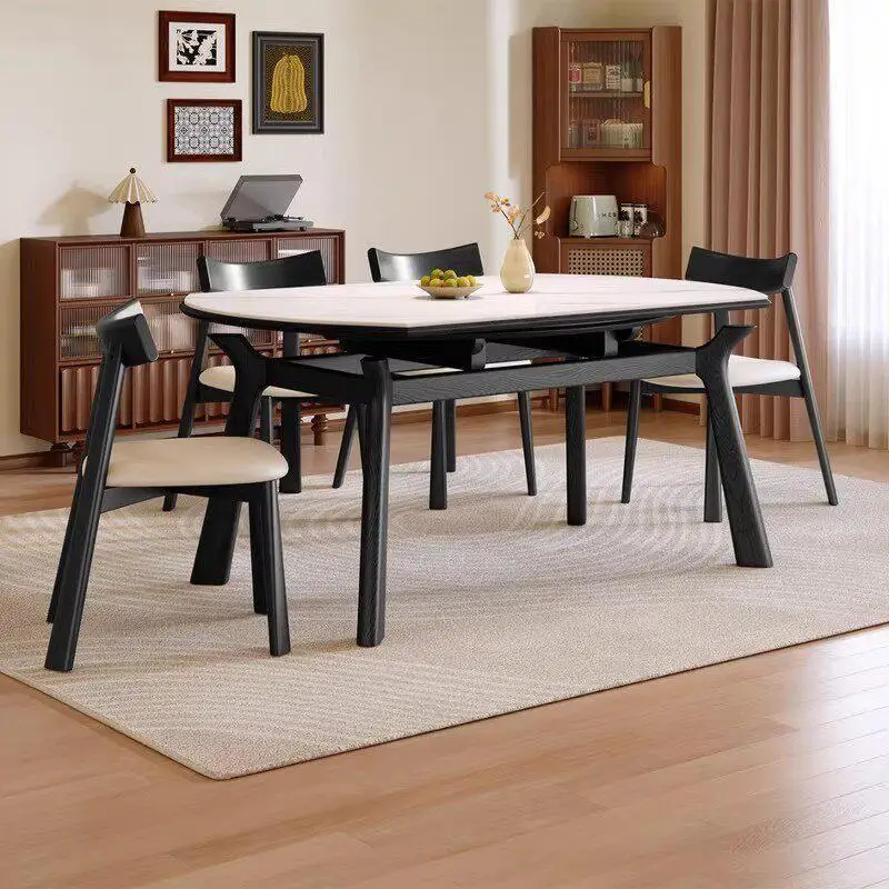 Minimalist Modern Luxury Dining Table Wood Nordic Restaurant Coffee Dining Table Kitchen Outdoor Mesas De Jantar Furniture