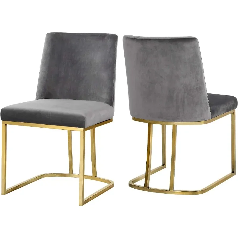 Collection Modern Contemporary  Upholstered Dining Chair with Polished  Frame