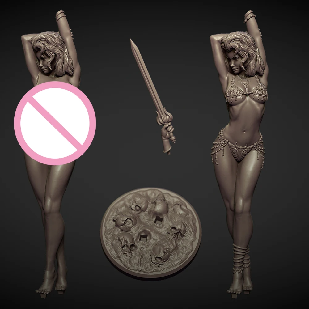 

1/24 Sexy Belle Thea Girl NSFW Resin Figurine Toy Unpainted GK Doll Unassembled 3D Print Assembly Miniature Reduction Statue Toy