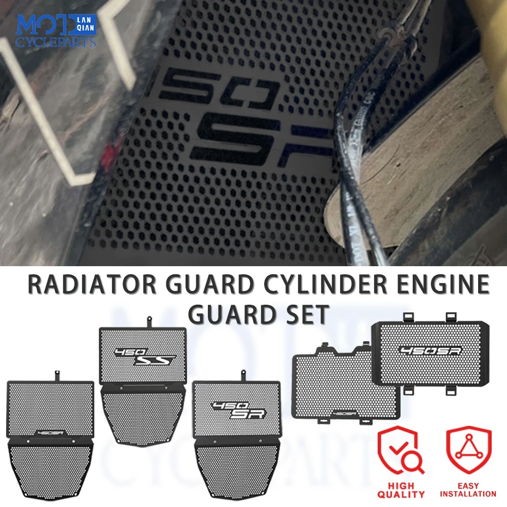 2025 For CFMOTO CF MOTO 450SR 450SS 450 SR/SS  2022 - 2024 Motorcycle Radiator Grill Guard oil cooler Guard Protection Cover Set