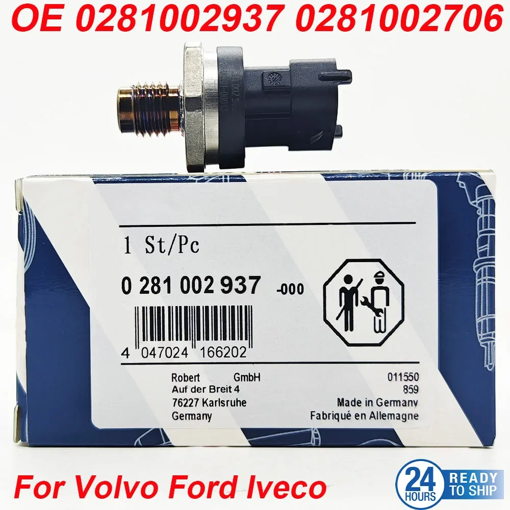 High Quality 0281002937 Fuel Injection Rail Pressure Sensor For C-ummins V-olvo M-an Fiatt Renaultt Fendtt For Bosch