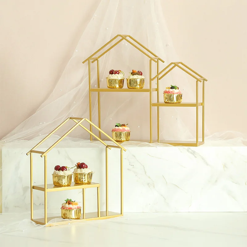 Imagem -04 - Gold Nordic Cake Stand Açúcar de Casamento Coelhos Macarons Sobremesa Display Candy Bar Biscuit Torten Deko Ferramentas de Cozimento