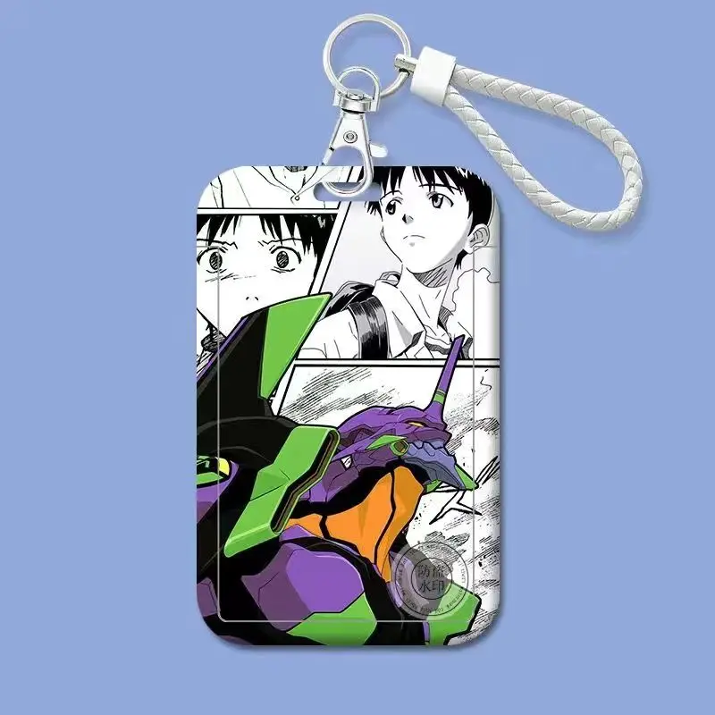 EVANGELION Kaarthoes Anime Cartoon Ayanami Rei Student Campus Kaarthouder Schooldeur Toegang Maaltijdkaart Shell Werknemer Kaarten Case