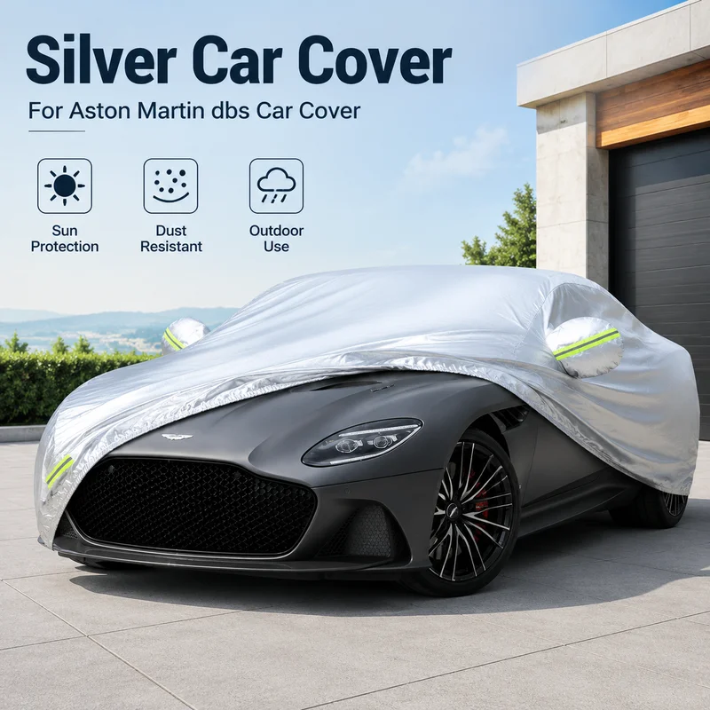 Funda para coche Aston Martin dbs, cubierta protectora exterior completa, parasol, resistente al polvo, uso en exteriores, protección contra todo tipo de clima, resistente a arañazos