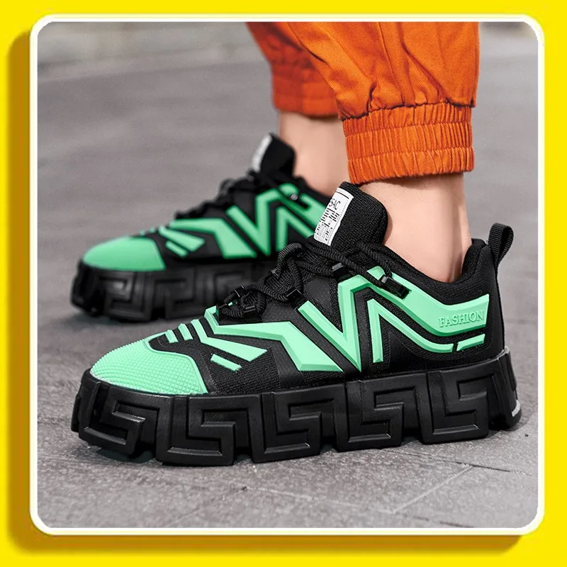 

Men's Casual Sports Shoes, Fashionable Thick Soled Skateboarding Shoes, Trendy and Comfortable Men's Shoes Suitable for Outdoor