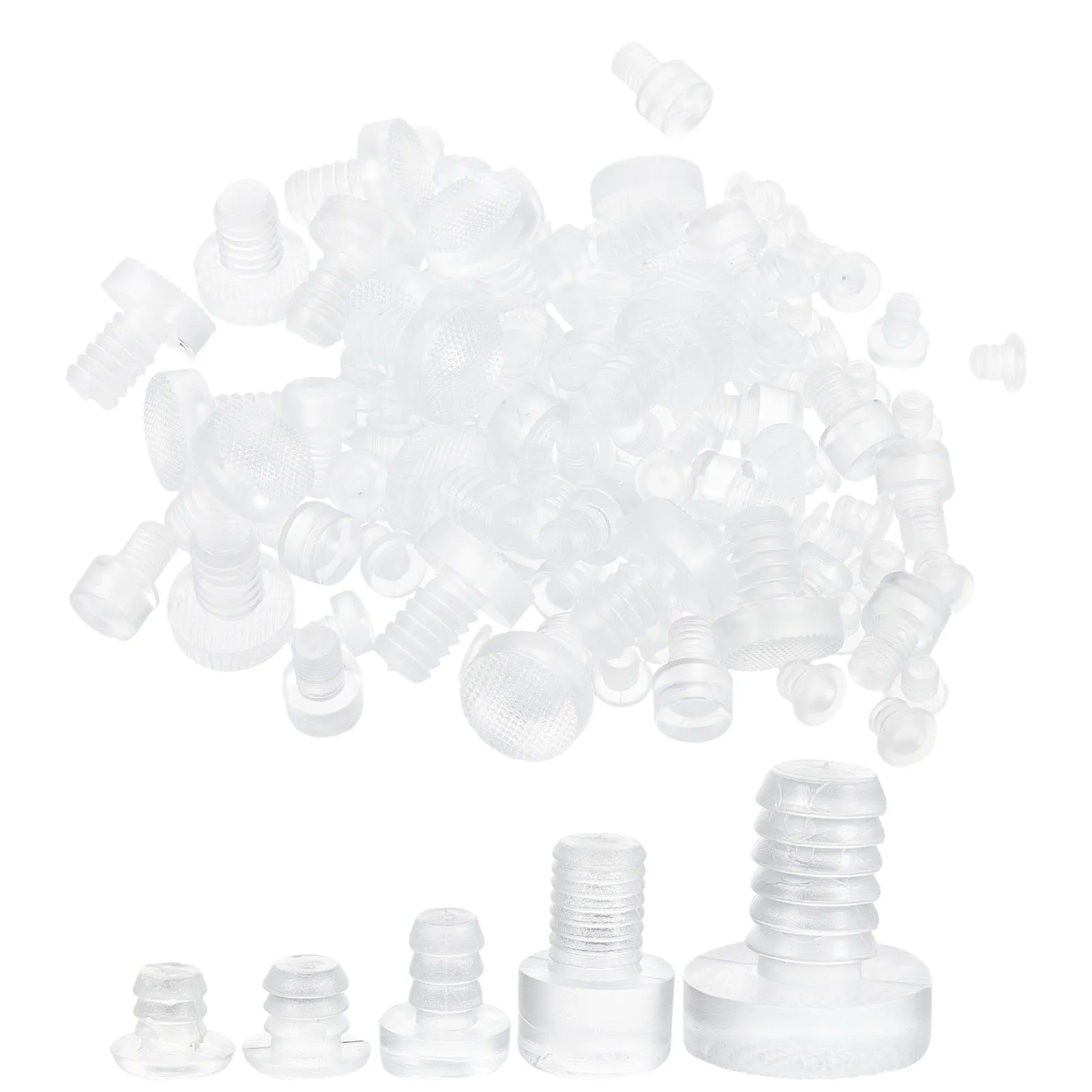 100Pcs Anti Collision Rubber Bumpers Clear Glass Table Top Pads Cabinet Drawer Stoppers Scratch Proof Furniture Grippers