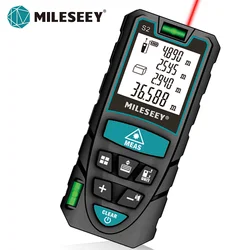 MILESEEY Laser Tape measure S2 40M 60M 80M 100M 120M Laser Rangefinder,Laser Measuring Tool with Multi Measurement Function