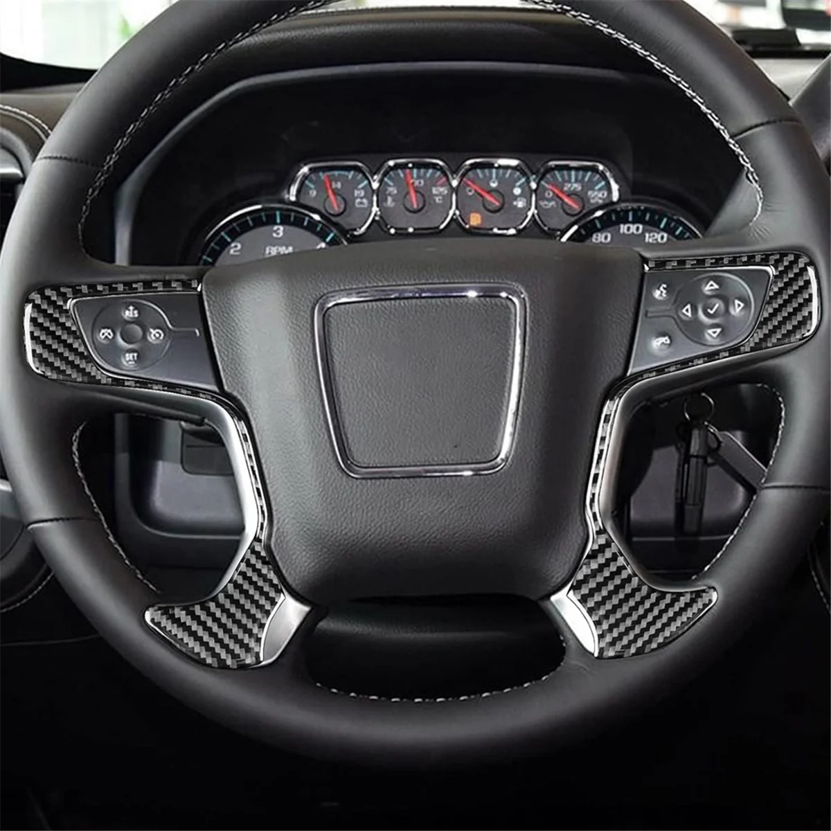 N29R_DURABLE Carbon Fiber for Chevy Silverado GMC Sirrra 1500 2014-2018 LHD A