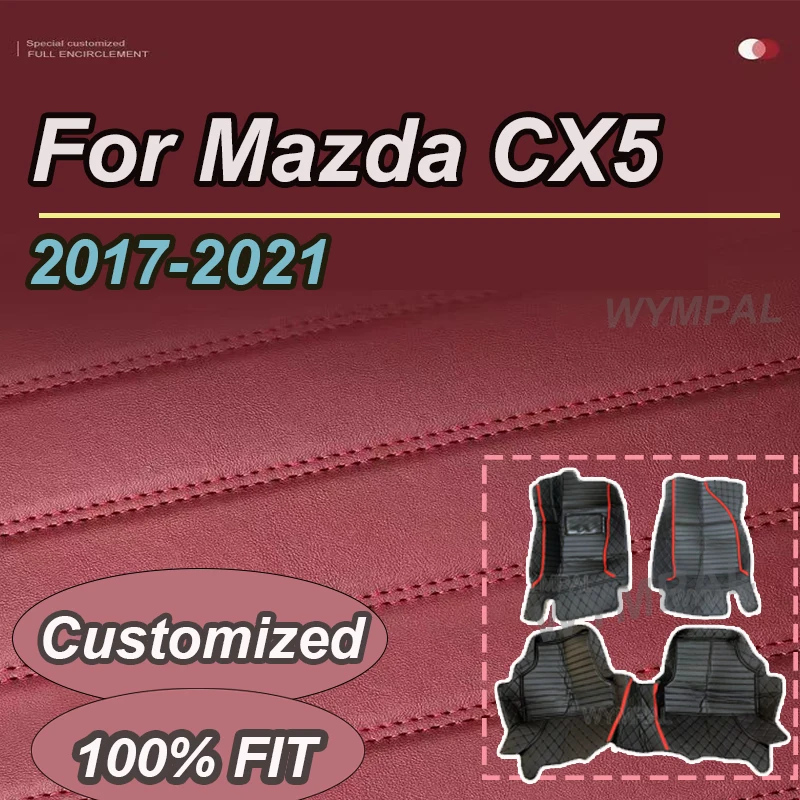 

Роскошные автомобильные коврики на заказ для Mazda CX5 2017 2018 2019 2020 2021, роскошные кожаные автомобильные коврики для мужчин и женщин, полное покрытие