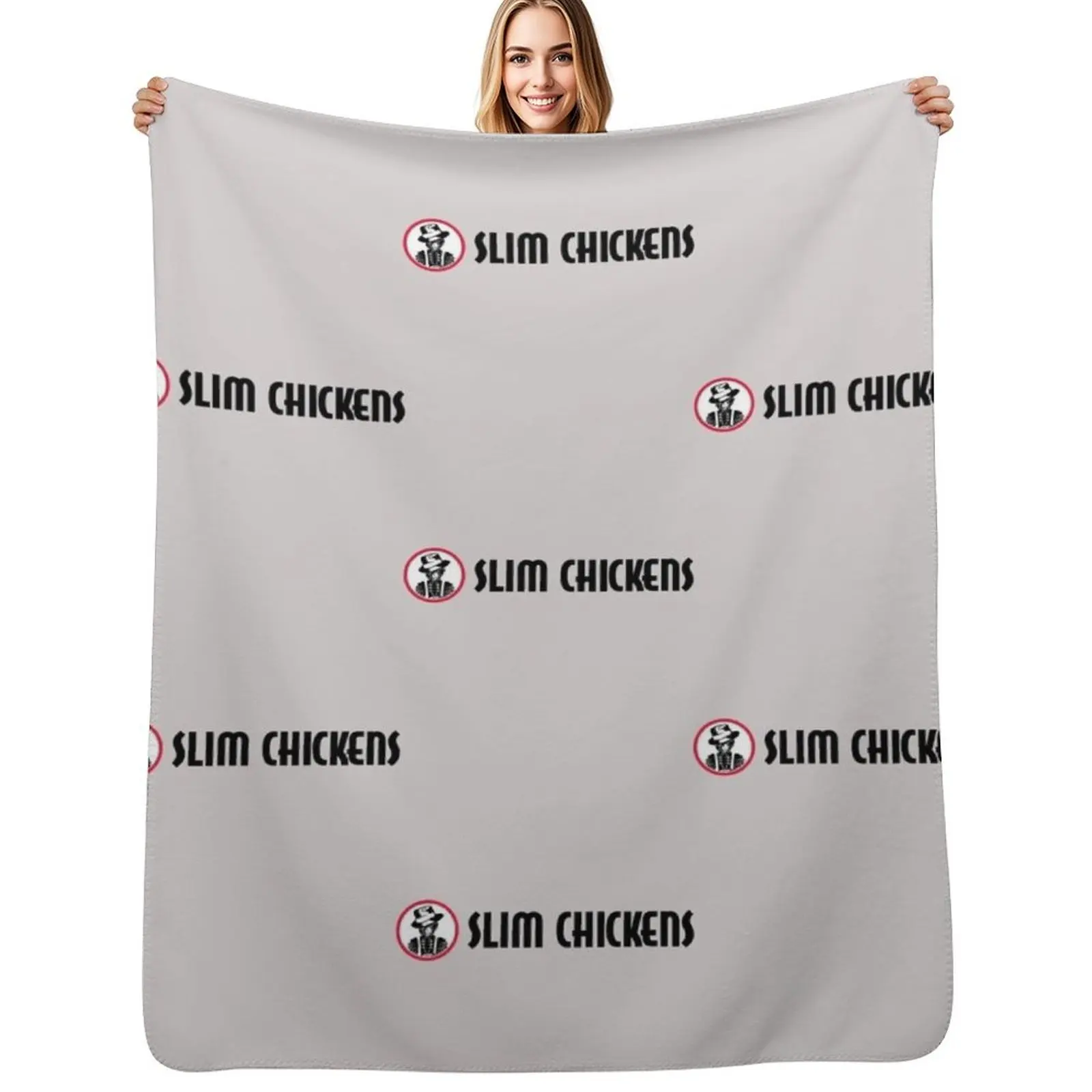 

Slim Chickens Cafe Throw Blanket Quilt Multi-Purpose Bed linens Blankets