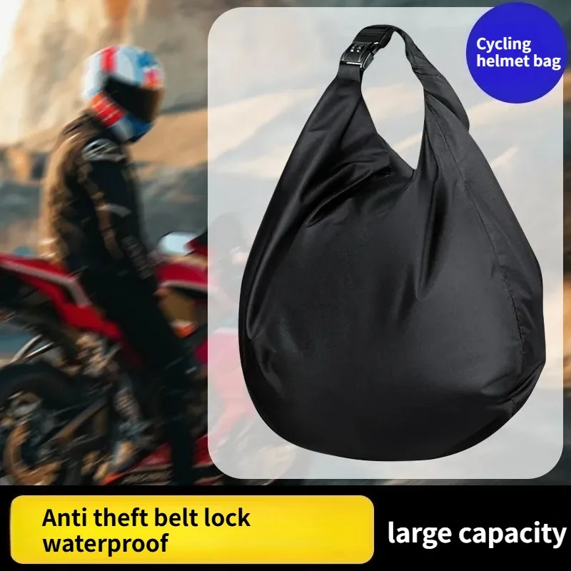 

Large Capacity Cycling Helmet Bag Anti-theft Password Lock Waterproof Outdoor Clothing Storage