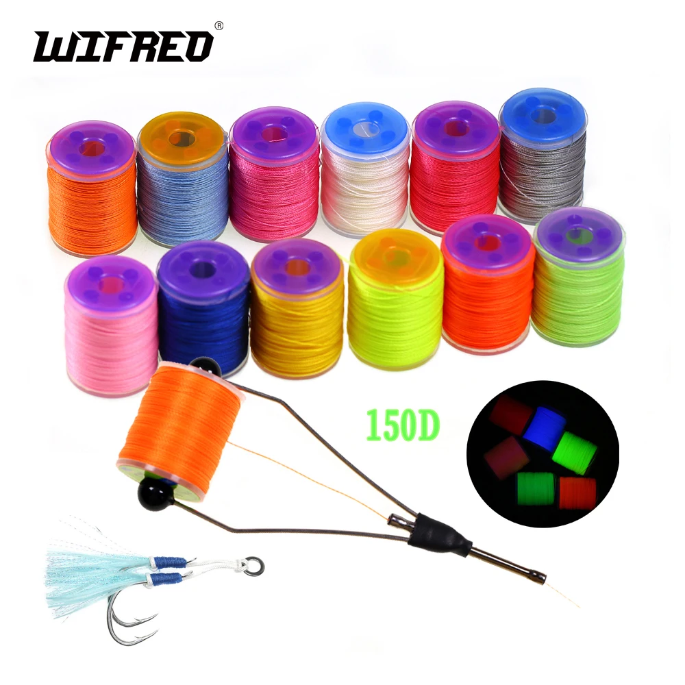 Wifreo 150D Luminous Binding Thread Sea Fishing DIY Slow Jigging Hooks Assist Line Fluorescent Fly Tying Material Accessories