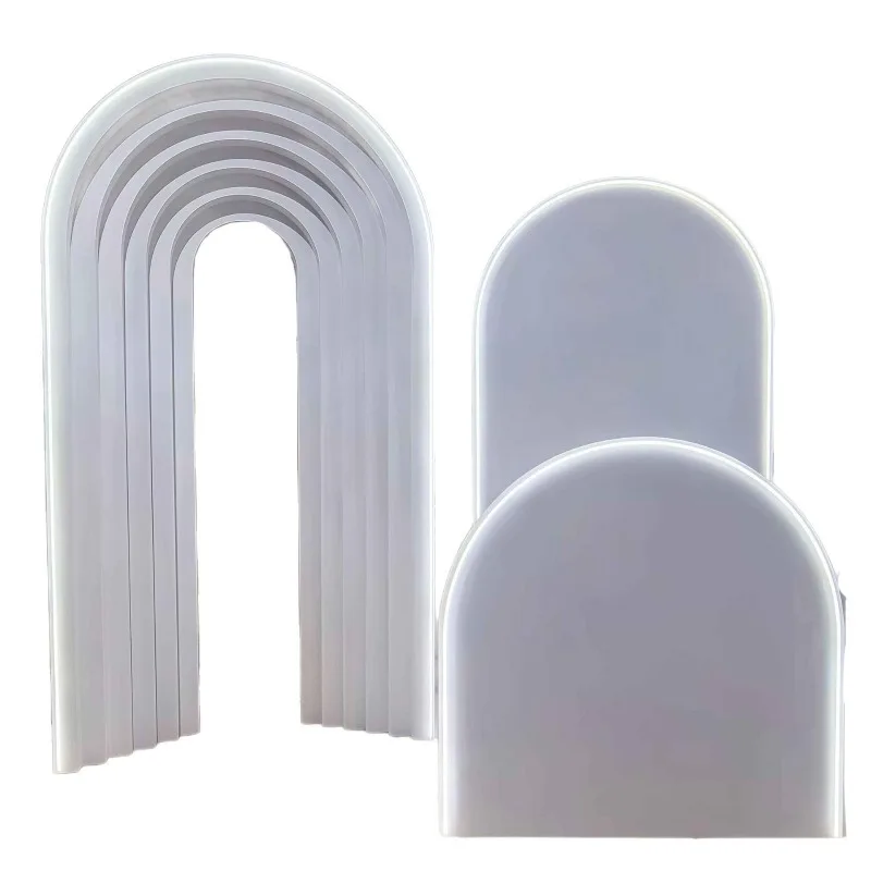 White Wedding Arch Background Wall PVC Wedding Decoration Props Combo Set