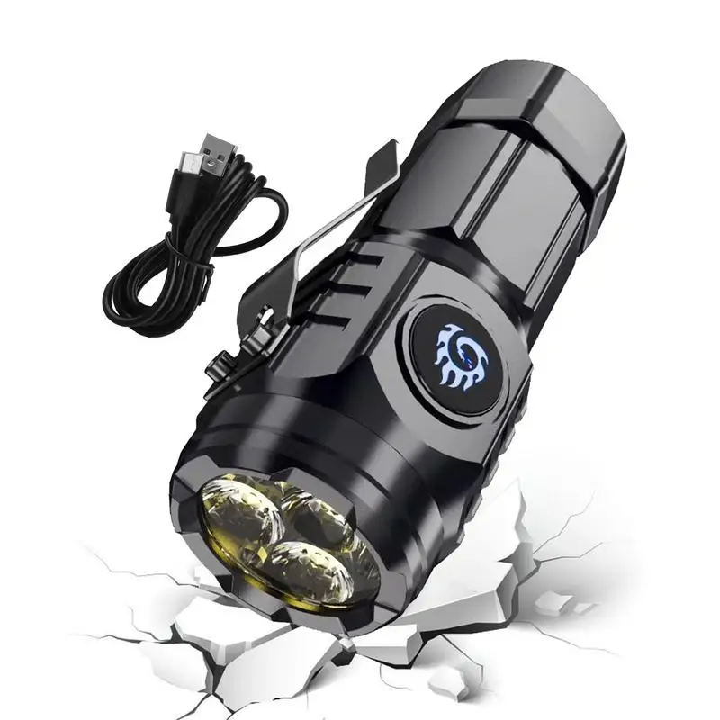 Torce a LED torcia a LED portatile ad alta lumen impermeabile compatta resistente alle cadute luminosità regolabile Mini torce a casa