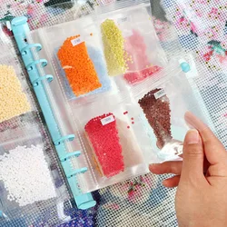 Diamond Painting Storage Book Set Diamond Storage A5 Binder with Pockets 447 Color Number Sticker Self Sealing Plastic Bags