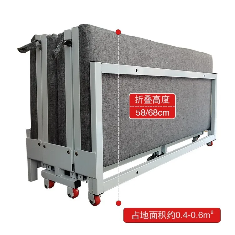 Invisible bed wardrobe integrated multi-functional small apartment home balcony bedroom embedded telescopic hidden folding bed