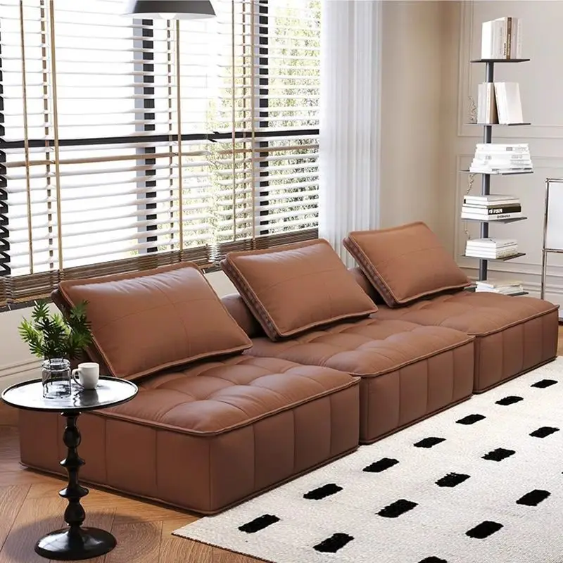 Light luxury leave-in technology cloth tofu block lazy sofa small apartment living room leisure chair bedroom module floor